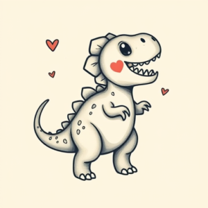Adorable Dinosaur Tattoo