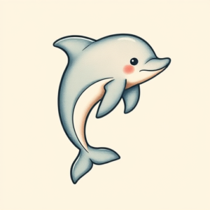 Adorable Dolphin Tattoo