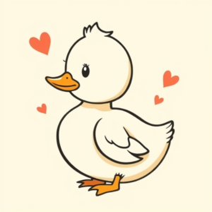 Adorable Duck Tattoo