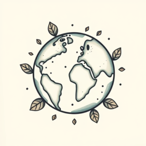 Adorable Earth Tattoo