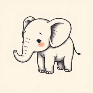 Adorable Elephant Tattoo