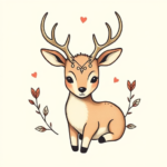 Adorable Elk Tattoo