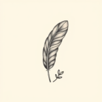 Adorable Feather Tattoo