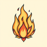 Adorable Flame Tattoo