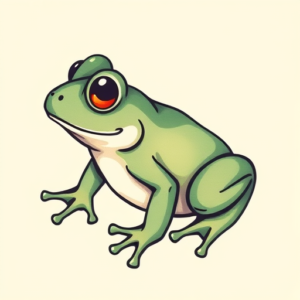 Adorable Frog Tattoo