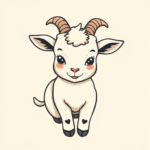 Adorable Goat Tattoo