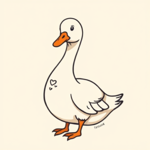 Adorable Goose Tattoo