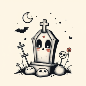 Adorable Graveyard Tattoo