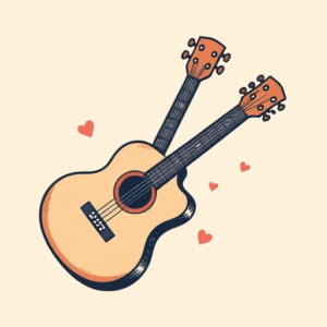 Adorable Guitar Tattoo