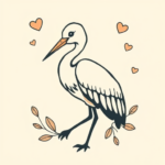 Adorable Heron Tattoo