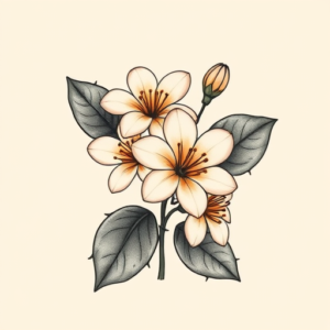 Adorable Honeysuckle Tattoo