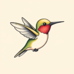 Adorable Hummingbird Tattoo