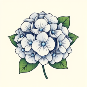 Adorable Hydrangea Tattoo