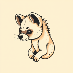 Adorable Hyena Tattoo