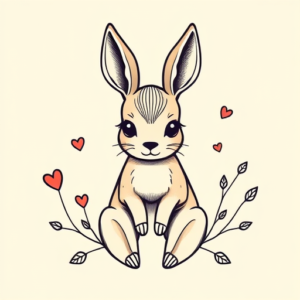 Adorable Jackalope Tattoo