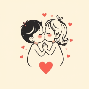 Adorable Kiss Tattoo