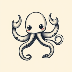 Adorable Kraken Tattoo