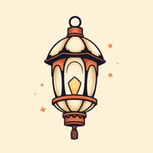 Adorable Lantern Tattoo