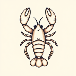 Adorable Lobster Tattoo