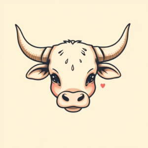 Adorable Longhorn Tattoo