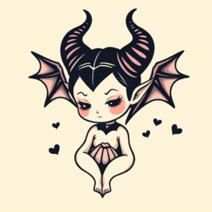 Adorable Maleficent Tattoo