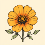Adorable Marigold Tattoo
