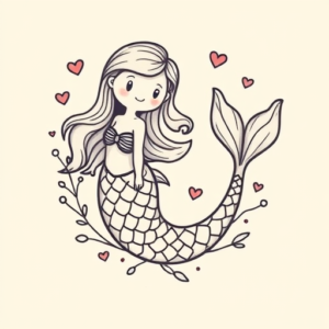 Adorable Mermaid Tattoo