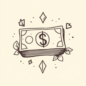 Adorable Money Tattoo
