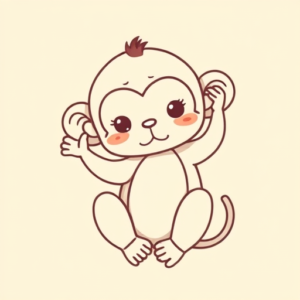 Adorable Monkey Tattoo