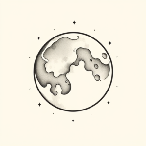 Adorable Moon Tattoo