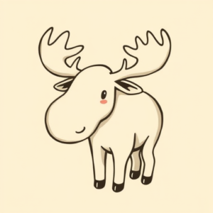 Adorable Moose Tattoo