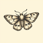 Adorable Moth Tattoo