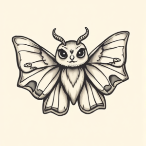 Adorable Mothman Tattoo