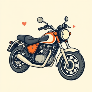Adorable Motorcycle Tattoo