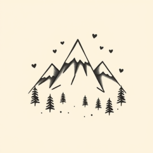 Adorable Mountain Tattoo