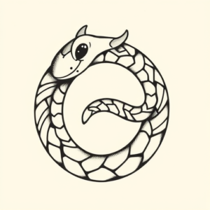 Adorable Ouroboros Tattoo