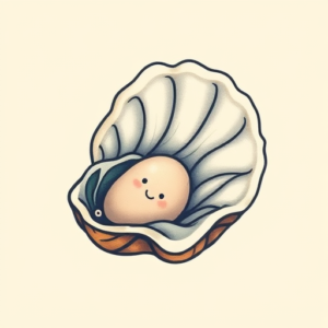 Adorable Oyster Tattoo