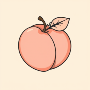 Adorable Peach Tattoo