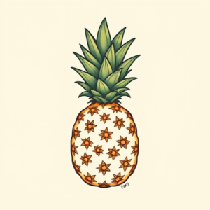 Adorable Pineapple Tattoo