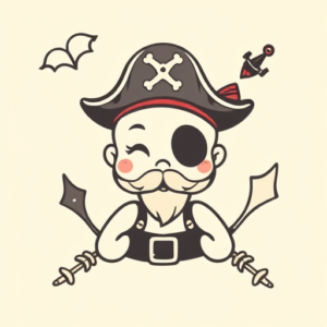 Adorable Pirate Tattoo