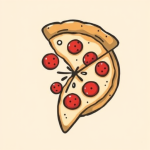 Adorable Pizza Tattoo