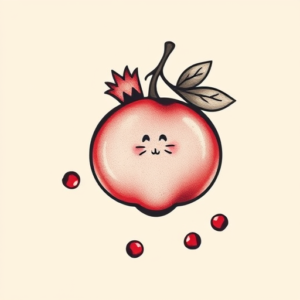 Adorable Pomegranate Tattoo