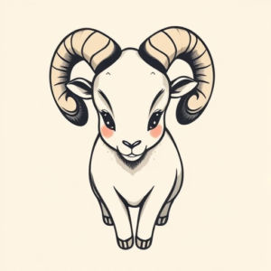 Adorable Ram Tattoo