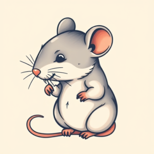 Adorable Rat Tattoo