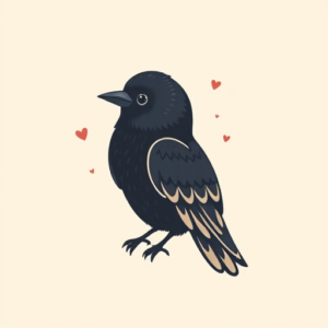 Adorable Raven Tattoo