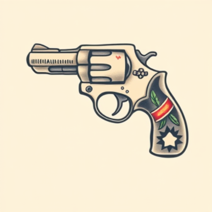 Adorable Revolver Tattoo
