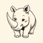 Adorable Rhino Tattoo