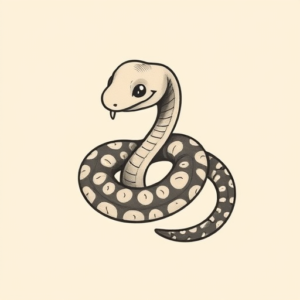 Adorable Serpent Tattoo