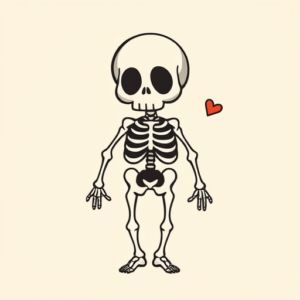 Adorable Skeleton Tattoo