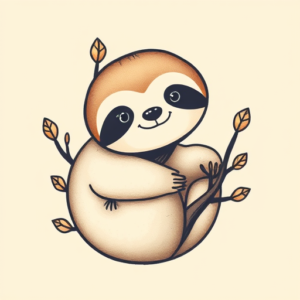 Adorable Sloth Tattoo